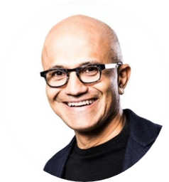 An image of Satya Nadella, Chairman and CEO of Microsoft