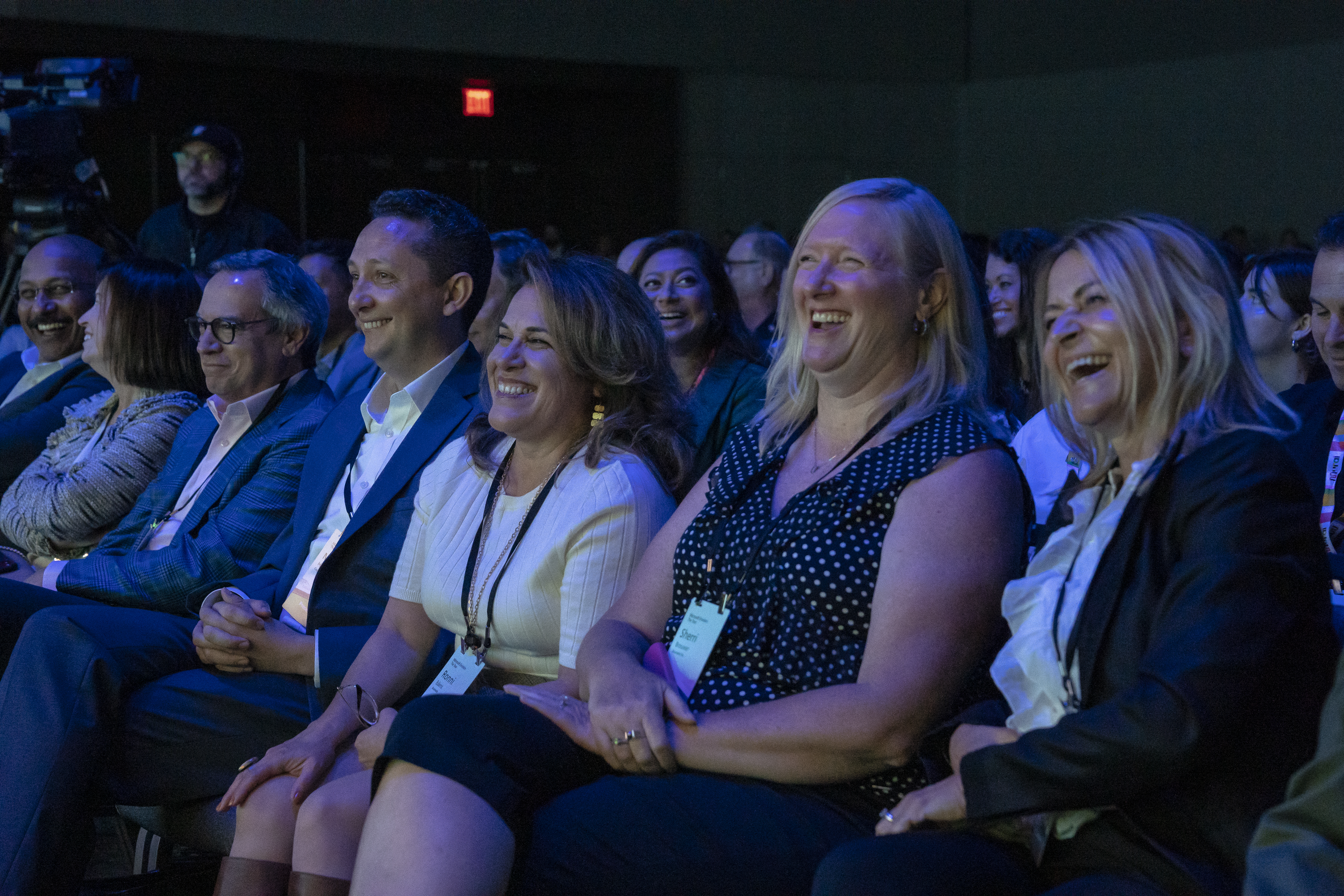 Laughing people in audience