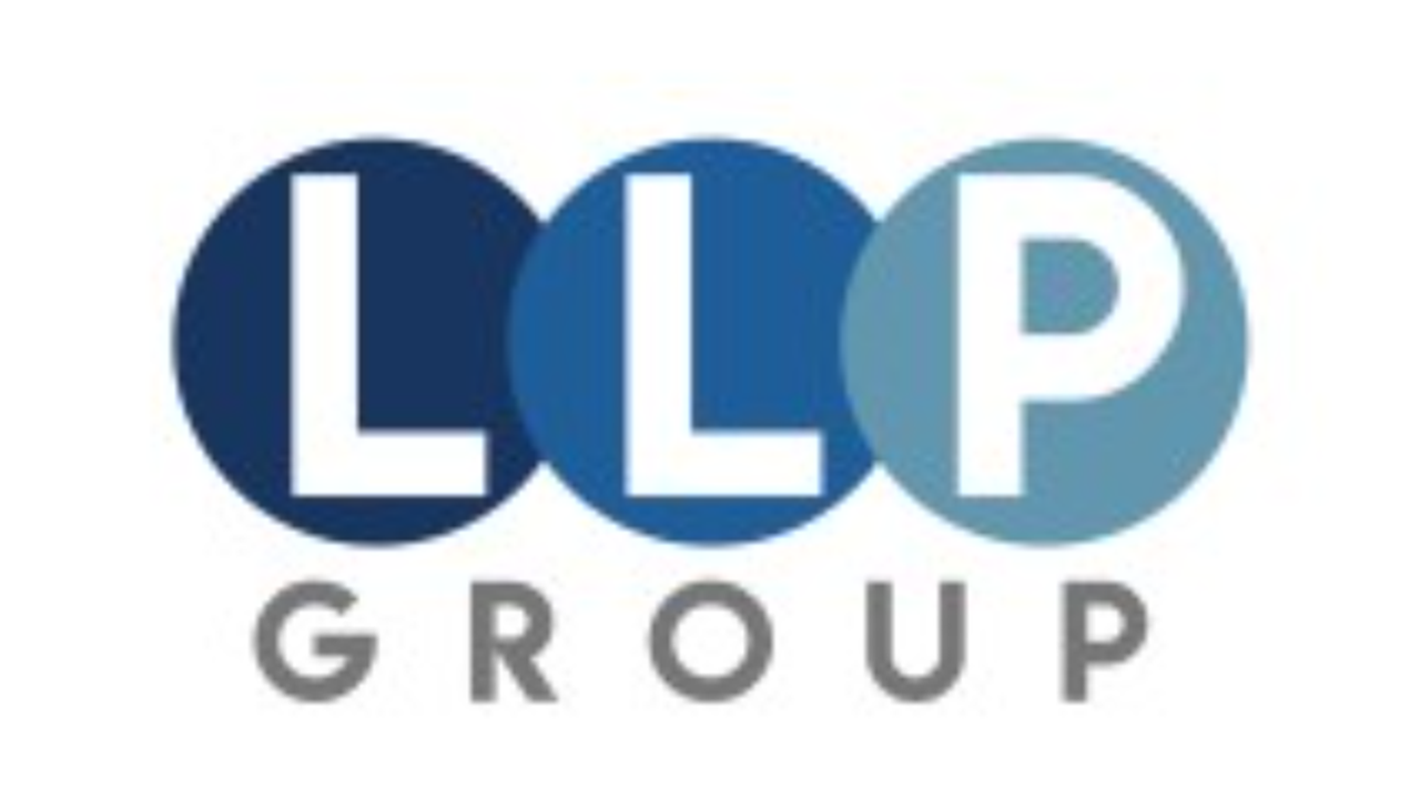 LLP blue logo on white background