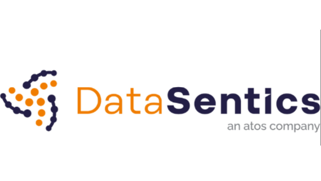 DataSentics grey and orange logo on white background