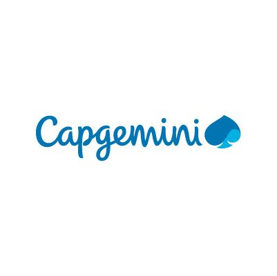 capgemini blue logo on white background